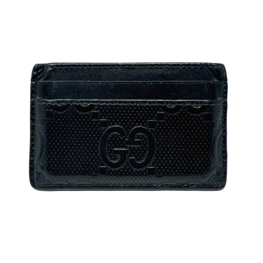 Gucci Jumbo GG Embossed Leather Card Holder